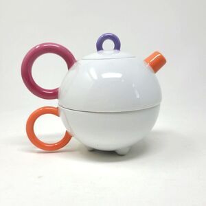 Vintage Matteo Thun for Arzberg Teapot set with cup white 80s